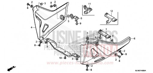CAPOT INFERIEUR VFR800XF de 2015